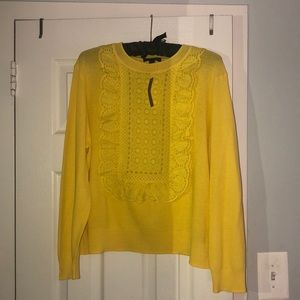 NWT Yellow J.Crew Eyelet Sweater